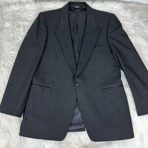 After Six Mens Black‎ Tuxedo Jacket Peak Lapel Single Button Made in USA 41S